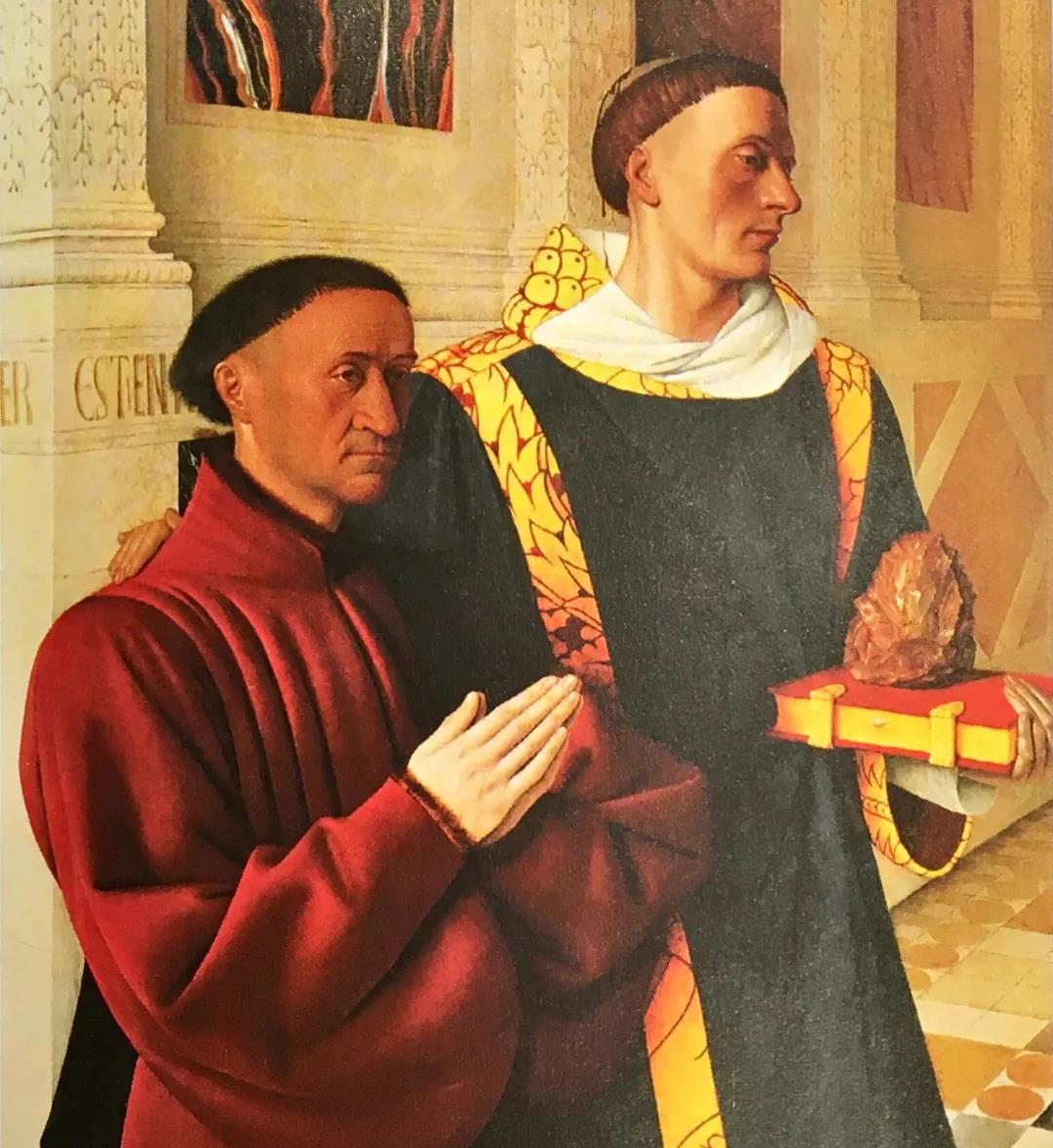 Jean Fouquet Estienne Chevalier, Treasurer of Charles VII of France, with St Stephen c. 1450